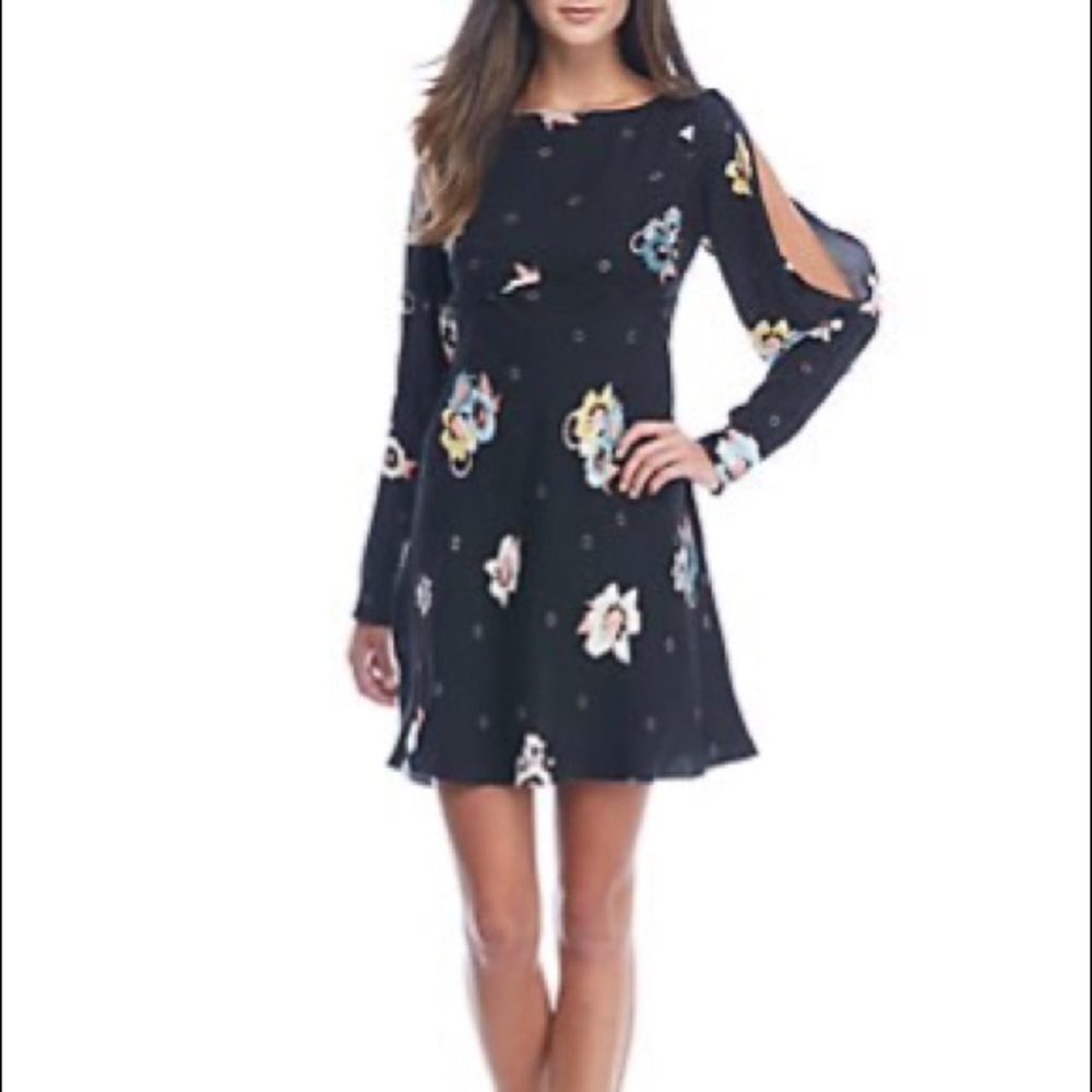 NWT Free People Sunshadows mini floral dress 2 - Picture 1 of 8